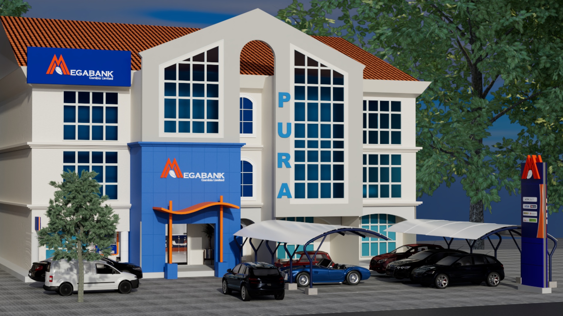 Mega Bank, The Gambia — Branch & Fleet Branding
